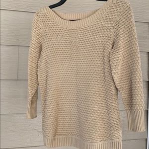 Fever Tan knitted 3/4 sleeve blouse
